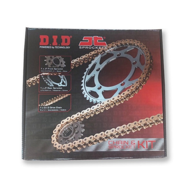 JT Sprocket Kit with D.I.D Chain DR650 525VX3 ZJ X-Ring Gold SKS605